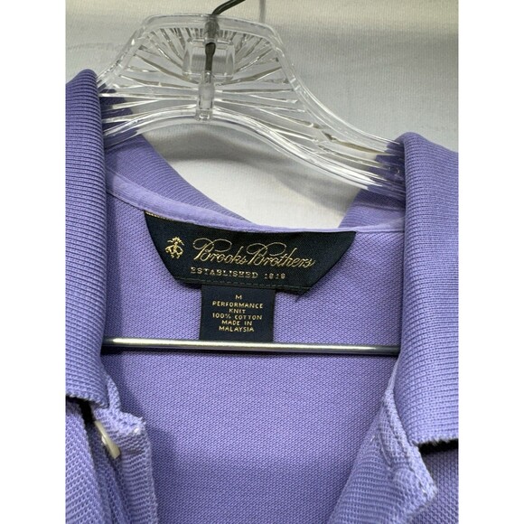 Brooks Brothers Purple Short Sleeve Polo Shirt Golden Fleece Men’s Size Medium - Picture 5 of 7